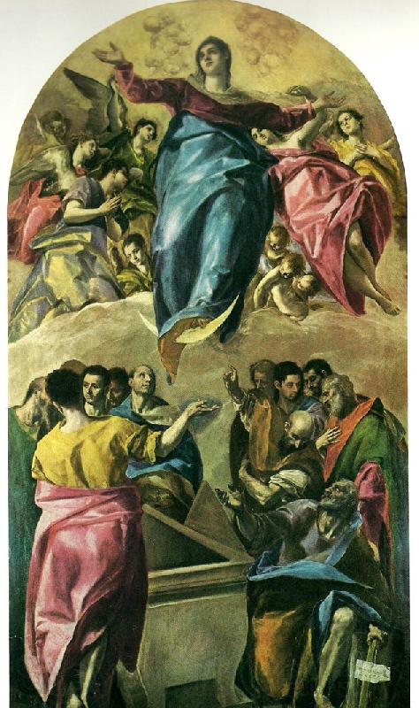 El Greco assumption of the virgin Spain oil painting art